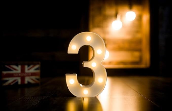 Foaky Rechargeable LED Letter Lights Sign Marquee Light Up Letters Sign for Night Light Wedding/Birthday Party Christmas Lamp Home Bar Decoration (3)