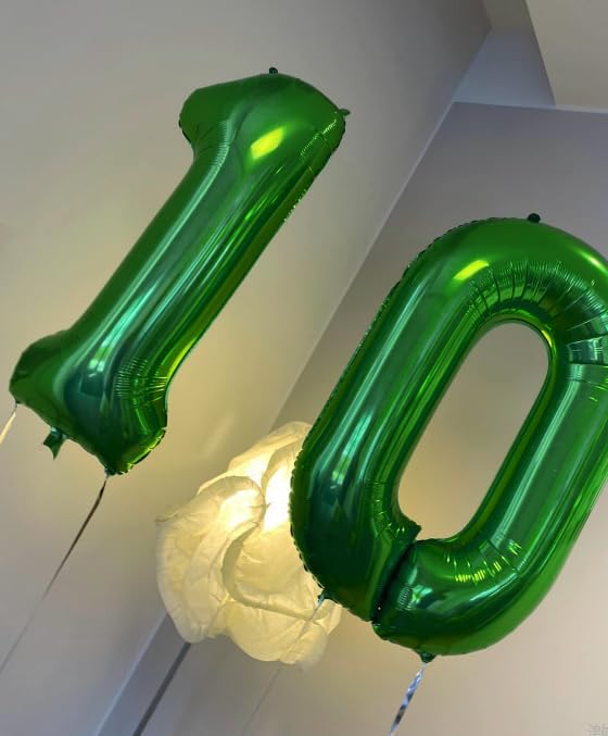 Green Number 20 Balloon 40 inch, 20 Number Balloons, 20th Green Birthday Decorations, 20 Year Old Girls Boys Party Supplies, St. Patrick's Day Games Theme Birthday Decorations