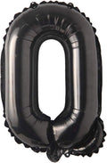 Black 28 inch Letter Balloons Alphabet Number Balloons Foil Mylar Party Wedding Bachelorette Birthday Bridal Baby Shower Graduation Anniversary Celebration Decoration (Can not Float) (28 inch Black Q)
