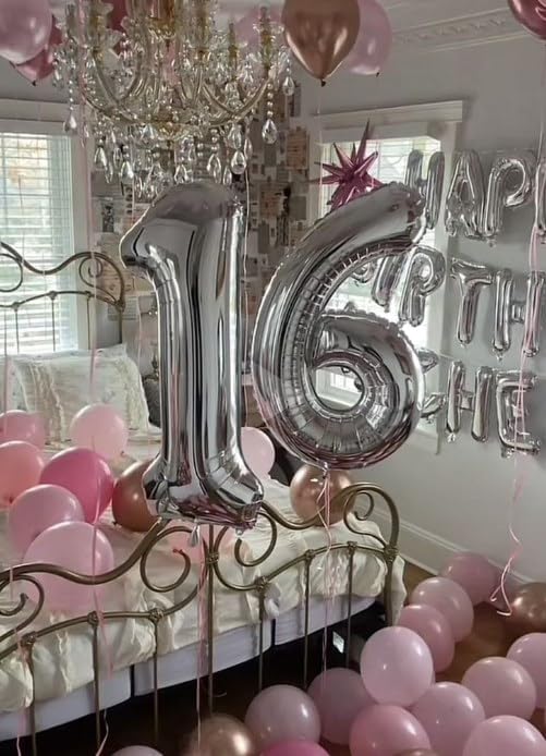Silver Number 11 Balloon 40 inch, 11 Number Birthday Balloon for Boy Girl, Silver One for 1st 11 Birthday Party, Anniversary Celebration Number Balloons
