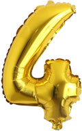 16" Alphabet Letter and Number Balloons Set Package, Aluminum Hanging Foil Film banner Mylar Balloon for Birthday Party Decoration Custom Word (A-Z, 0-9 Gold) (16 inch 4 Gold)