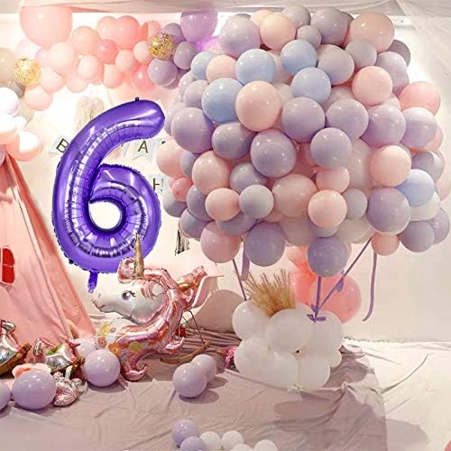 TONIFUL 40 Inch Purple Large Numbers Balloon 0-9 Birthday Party Decor,Foil Mylar Big Number Balloon Digital 4 for Birthday Party,Wedding, Bridal Shower Engagement Photo Shoot, Anniversary