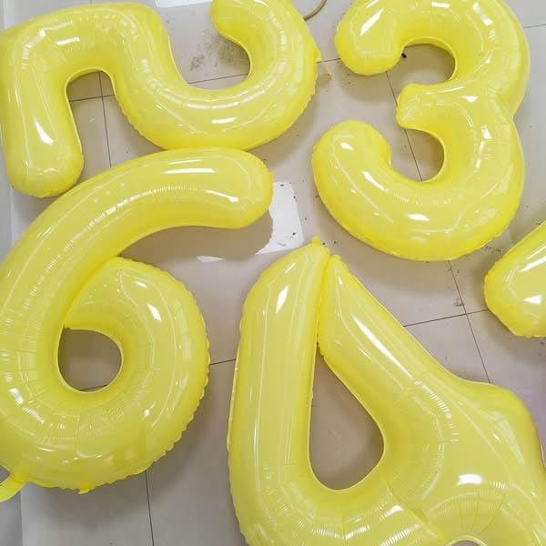 Yellow Number 3 Balloon 40 Inch, 3 Balloon Number, 3rd Birthday Decorations, Yellow Party Supplies for Boys Girls