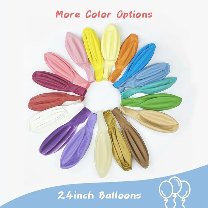AZOWA 24 Inch Black and Red Balloons 10 Large Party Balloons for Wedding Birthday Baby Shower Decoration (Black and Red, 10 Pcs)