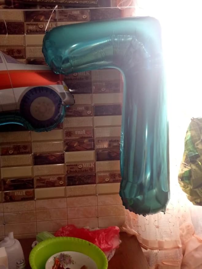 Teal Number 5 Balloon 40 Inch, 5 Balloon Number, 5th Birthday Decorations, Teal Party Supplies for Boys Girls