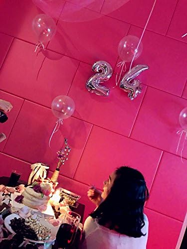 Glanzzeit 16 Inch Silver Foil Balloons Letters A to Z Numbers 0 to 9 for Prom Wedding Birthday Party Decor (Number 4)