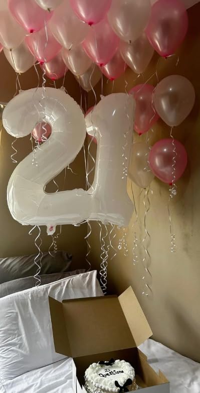 White Number 1 Balloon 40 inch, Number 1 Birthday Balloon for Boy Girl, White Foil One for 1st 10 11 12 16 18 Birthday Party, Anniversary Celebration Number Decorations