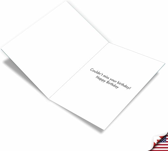 NobleWorks - 1 Big Political Birthday Card with Envelope (8.5 x 11 Inch) - Democrat and Republican Humor Bday Card - Miss Me Yet J5220BDG