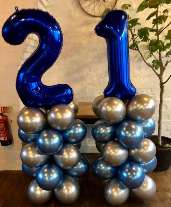 Night Blue Number 9 Balloon 40 Inch, 9 Balloon Number, 9th Birthday Decorations, Night Blue Party Supplies for Boys Girls