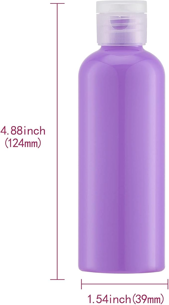 LISAPACK 3.4 oz Travel Bottles for Toiletries, Plastic Travel Size Containers for Shampoo Conditioner TSA Approved, Empty Small Squeeze for Lotion, Leak Proof Mini Liquid Tube for Refillable