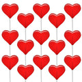 Fruidles Valentines Day Lollipops Mini Red Heart Shaped Strawberry Flavored Lollipop, Individually Wrapped, 5g Lollipops (2400 Lollipops)