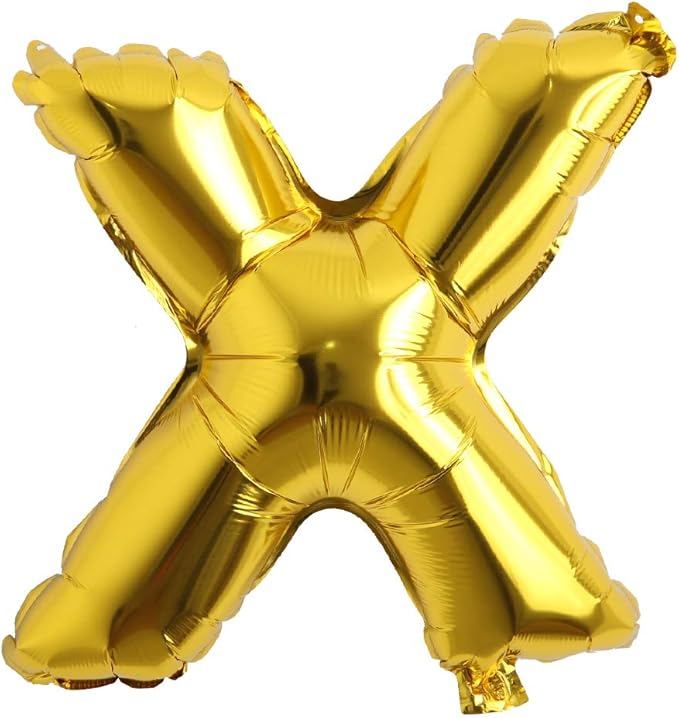 16" Alphabet Letter and Number Balloons Set Package, Aluminum Hanging Foil Film banner Mylar Balloon for Birthday Party Decoration Custom Word (A-Z, 0-9 Gold) (16 inch X Gold)