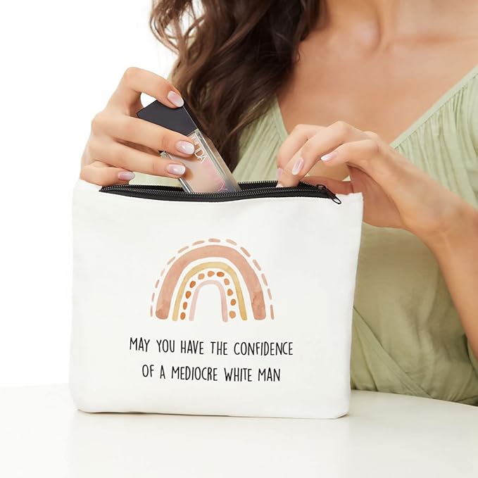 Inspirational Gifts for Women, Feminist Makeup Bag, Intersectional Feminism, Smash The Patriarchy, Feminist Gift, Liberal Gift - May You Have The Confidence Motivational Birthday Christmas Friendship