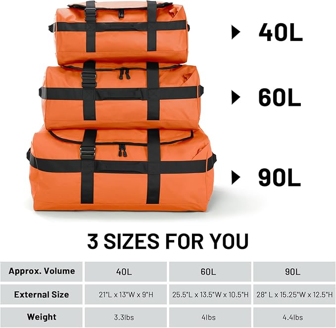 MIER Water Resistant Backpack Duffle Heavy Duty Convertible Duffle Bag with Backpack Straps for Gym, Sports, Travel