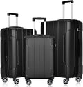 Merax Luggage Set 3 Piece Hardshell Suitcases with Spinner Wheels, TSA Lock, Lightweight Travel Luggage 20" Carry On 24" 28" Checked for Family Trips