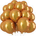 Chrome Gold Balloons, 50 PCS 10 Inch Double-Layered Metallic Light Gold Balloons, Shiny Thick Chrome Metallic Latex Helium Balloon for Birthday Wedding Party Decoration Supplies
