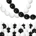 Black and White Quick Link Balloons, 100PCS Latex Linking Balloons for Making Balloon Wall Balloon Arch Balloon Chains and Wedding Birthday Baby Shower Engagement Graduation Party Decorations (6inch)