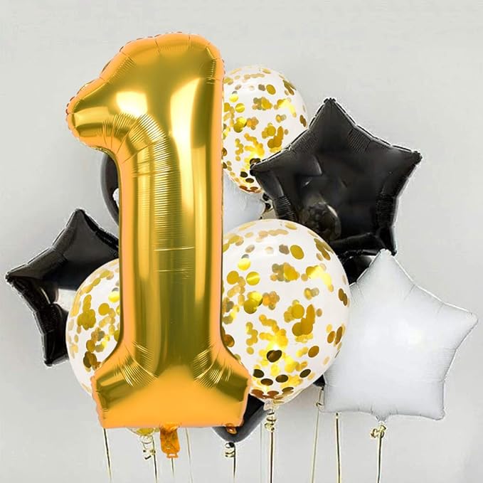 TONIFUL 40 Inch Gold Large Numbers 0-9,Number 8 Digital Helium Balloons,Foil Mylar Big Number Balloons for 2026 Graduation New Year Eve Birthday Party Supplies Decorations