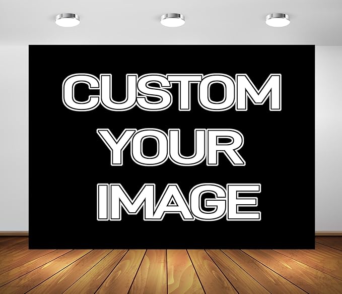 BELECO 15x8ft Fabric Custom Backdrop with Picture Logo Text Customize Your Design Personalized Background Customized Backdrop Banner for Party Decor Birthday Wedding Festival Photoshoot Home Decor