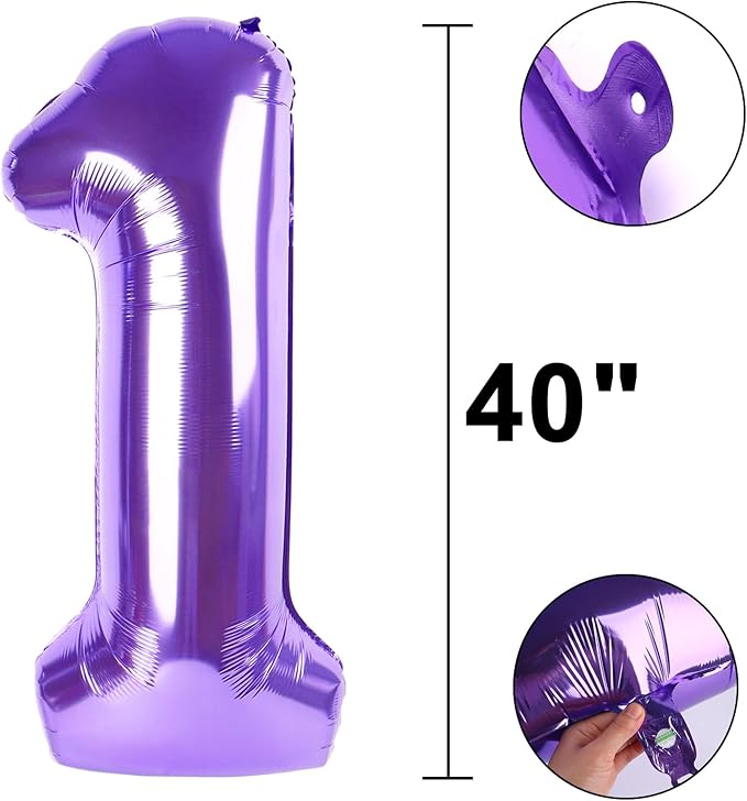 40 Inch Purple Number 15 Digital Balloon,Jumbo Mylar Foil Helium Balloon for 15 Balloons for Birthday Party,Wedding Anniversary Party Decorations