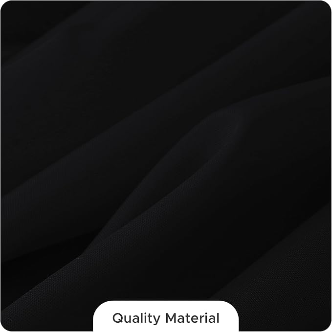 Fitable 8 Pack Round Tablecloths: Stain Resistant Wrinkle Free Circle Table Clothes, Washable Reusable Polyester Table Covers for Wedding Party Birthday Banquet Reception(Black, 70 Inch)