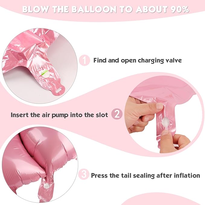 40 Inch Pearlescent Pink Number 5 Balloon, Giant 5 Number Balloons for 5th Birthday Decorations, Party Supplies for Baby Boy Girl, Pearlescent Pink Party Decor