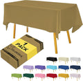 Premium Plastic Tablecloth 54in. x 108in. Rectangle Table Cover - Gold