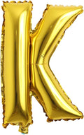 16" Alphabet Letter and Number Balloons Set Package, Aluminum Hanging Foil Film banner Mylar Balloon for Birthday Party Decoration Custom Word (A-Z, 0-9 Gold) (16 inch K Gold)
