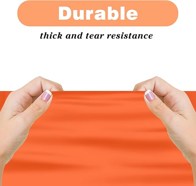 Kopokita 2PCS Orange Plastic Tablecloths 54 x 108 Inch, Disposable Table Cloths Rectangle Party Table Covers