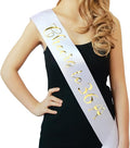 It's my 36th Birthday Sash for Women and Men,Cheers to 36,Happy 36th Birthday Sash White with Gold Foil Lettering.