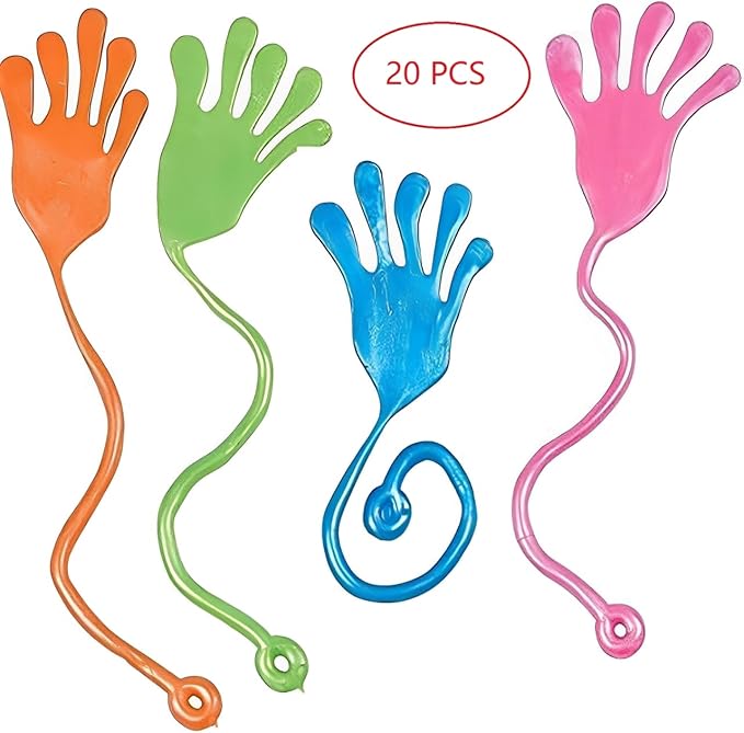 Tuko 100 PCS Sticky Hands, Sticky Finger, Kids' Party Favor Sets, Fun Toys, Halloween Party Favors, Wacky Fun Stretchy Sticky Hands, Party Favors, Birthday Parties, Toys for Sensory Kids