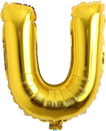 40 inch Letter Balloons Gold Alphabet Number Balloons Foil Mylar Party Wedding Bachelorette Birthday Bridal Shower Graduation Anniversary Celebration Decoration can fly with helium (40 INCH Gold U)