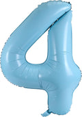 YPSelected 32 Inch Large Foil Helium Number Balloon Birthday Wedding Party 0-9 (Baby Blue, 4)