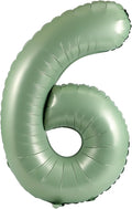 YPSelected 32 Inch Large Foil Helium Number Balloon Birthday Wedding Party 0-9 (Olive Green, 6)