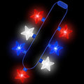 10PCS Independence Day Necklace Accessories, 4th of July Light up Necklaces Bulk, LED Patriotic 7 Bulb Red Blue Whtie Stars Necklaces, Glow Necklace for 4th of July Memorial Day Parades Party Favors