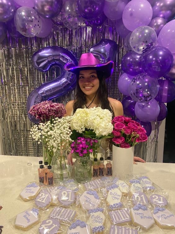 40 Inch Purple Number 4 Balloon, Giant 4 Number Balloons for 4th Birthday Decorations, Party Supplies for Baby Boy Girl, Purple Party Decor
