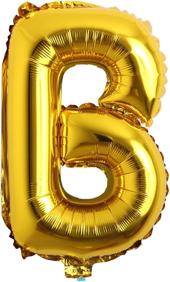 40 inch Letter Balloons Gold Alphabet Number Balloons Foil Mylar Party Wedding Bachelorette Birthday Bridal Shower Graduation Anniversary Celebration Decoration can fly with helium (40 INCH Gold B)