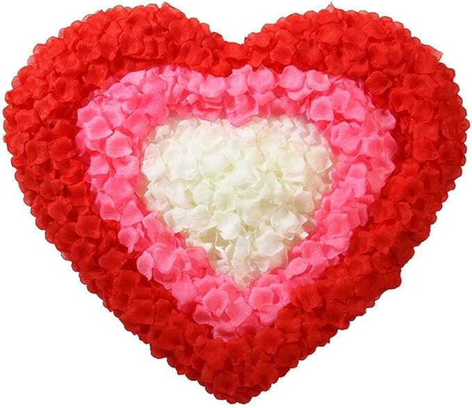 CODE FLORIST 2200 PCS Red Silk Rose Petals Wedding Flower Decoration