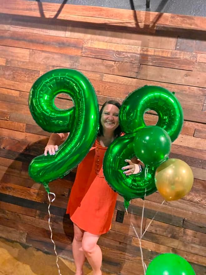 Dark Green Number 50 Balloon 40 Inch, 50th Birthday Party Decorations for Children, Giant 50 Foil Balloon for Party Supplies