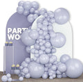 PartyWoo Dusty Blue Balloons 140pcs Different Sizes Pack of 18 12 10 5 Inch Slate Blue Boho Neutral Balloon Arch Kit for Baby Shower Graduation Cat Tornado Birthday Party Decorations Blue-F51