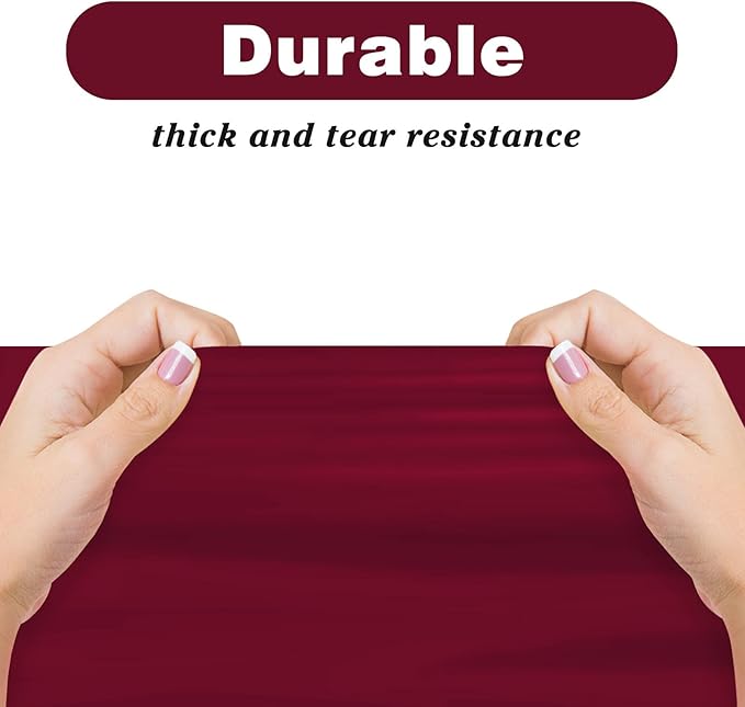 Kopokita 6PCS Burgundy Plastic Tablecloths 54 x 108 Inch, Disposable Table Cloths Rectangle Party Table Covers