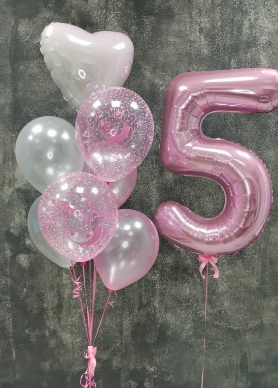 40 Inch Large Numbers Balloon, 4 Pink Ballon for 4th 14 40 44 Birthday Party, Balloon 4 Number for Graduations Wedding Supplies