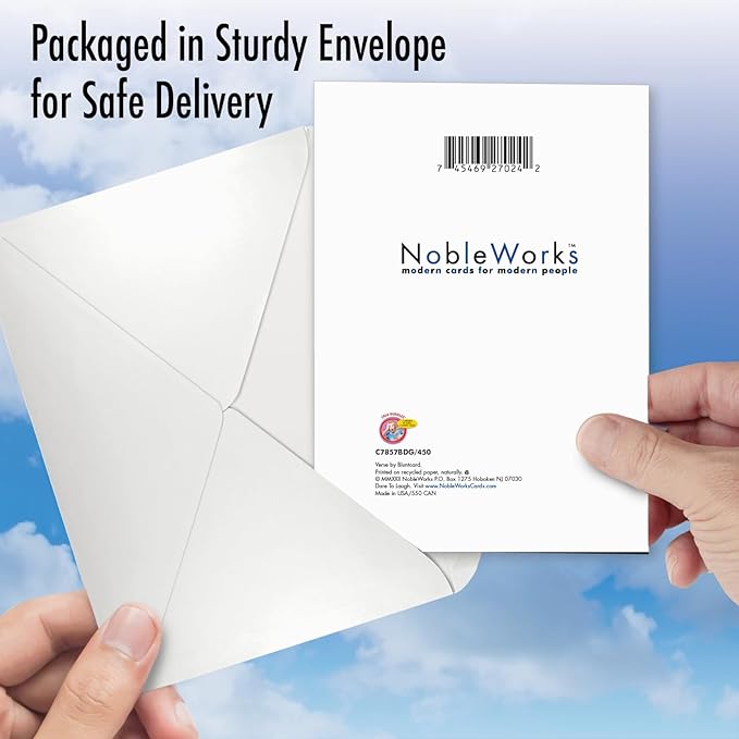 NobleWorks Humorous Birthday Greeting Card with 5 x 7 Inch Envelope (1 Card) One More Bottle-Men C7857BDG