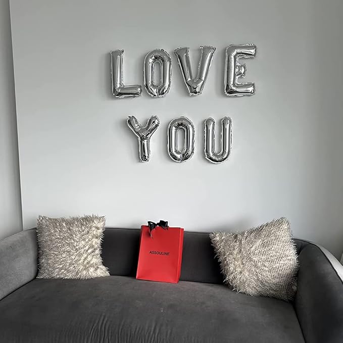 78 Pcs Sliver Letter Balloons A to Z Custom DIY Phrase Banner for Shower Wedding Birthday Party Supplies Personalized Decor Foil Alphabet Balloons 16Inch(Letter A-Z 3 Set)