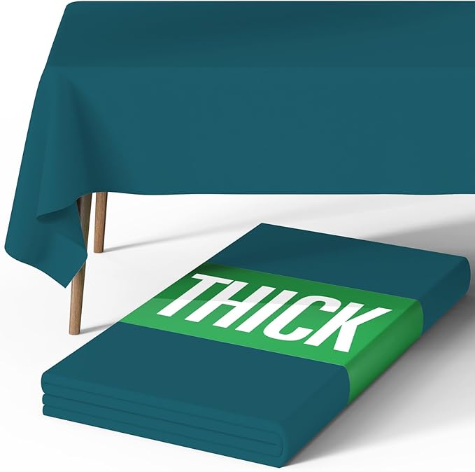 Pureegg Rectangle Table Cloth 60" x 84" – Durable Polyester Tablecloth Offers Reusable & Washable Protection, Ideal for Outdoor Party, Picnic, Wedding, Banquet and Birthday, Caribbean