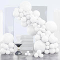 PartyWoo White Balloons 140 pcs Different Sizes of 18 12 10 5 Inch White Balloons Arch Kit Garland for Wedding Baby Shower Birthday Bridal Shower Graduation Engagement Party Decorations White-Y13