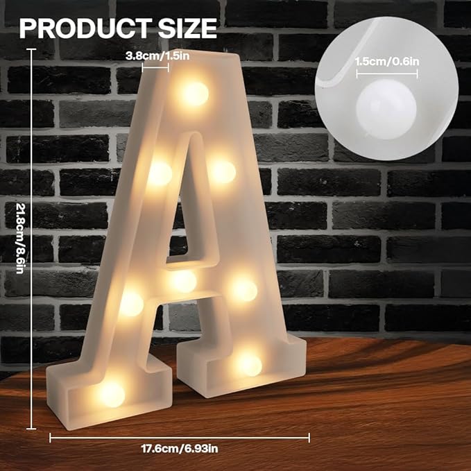 Light up Letters Marquee Letters, LED Alphabet Lights Sign - White Plastic White Wedding Engagement Party Baby Shower Birthday 'Marry Me'