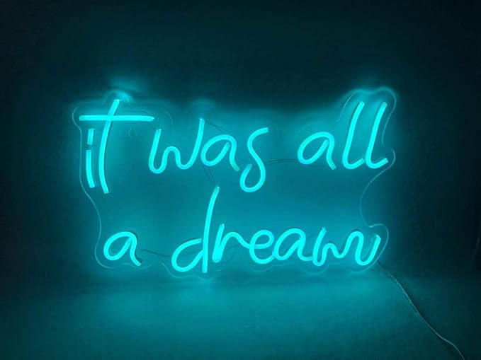 Ulalaza LED Neon Sign Night Light for Wall Party Décor Bedroom Room Bar Wedding Home Birthday Art Decoration Christmas with USB Chain Light modulator 5v (lets party blue)