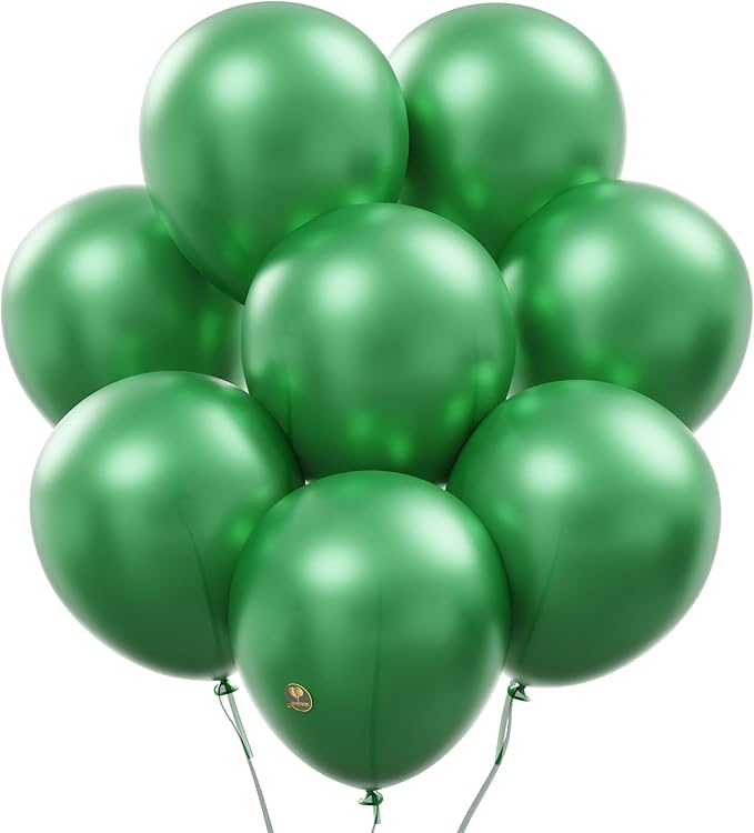 AFTERLOON® Biodegradable Balloons 24 pcs Pearlized Light Green 12 Inch, Pearlescent Thickened Extra Strong Latex Helium Float, Colorful Bulk Color ballon baloon Globos Para Decoration De Fiestas Kids