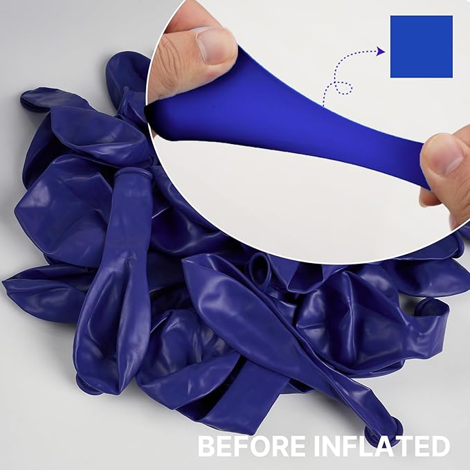 PartyWoo Royal Blue Balloons 152pcs Different Sizes Pack of 18 12 10 5 Inch Dark Blue Balloon Arch Kit for Baby Shower Gender Reveal Graduation Under The Sea Birthday Party Decorations Blue-Y59